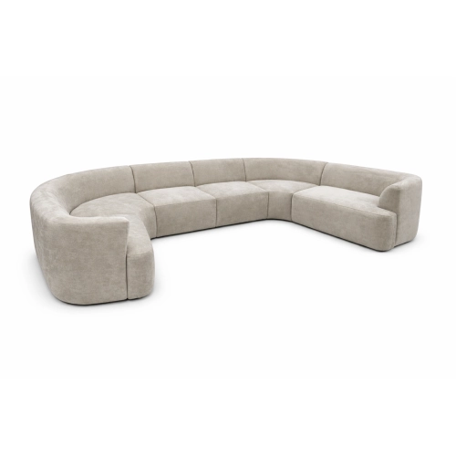 Designerski NAROŻNIK SOFA modułowy w kształcie U XL Tkanina BOUCLE Manza